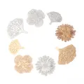 Pendentifs en cuivre creux feuilles de Gingko filigrane estampage de fleurs pendentifs pour