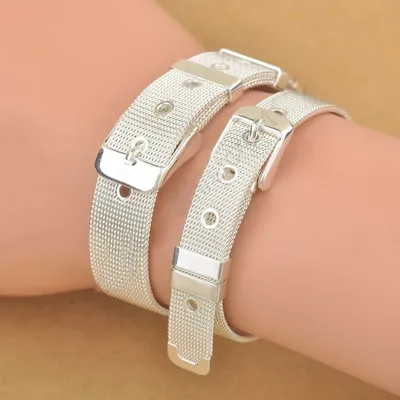 Bracelet en argent regardé 925 pur pour homme et femme design de ceinture à la mode bijoux fins 2