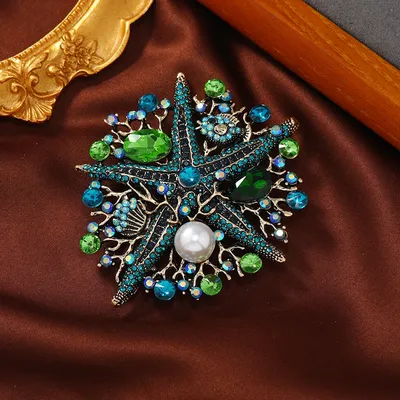Morkopela – broche en cristal pour femmes grande broche de Banquet style Baroque strass