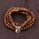 Bracelet de perles de bois multicouches pour hommes et femmes chapelet de Yoga bouddhiste