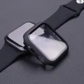 Couvercle + verre du boîtier de la montre Apple watch protection d'écran antichoc trempé iwatch