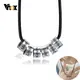 Vnox – colliers à perles personnalisés pour hommes et femmes 2 à 6 perles nom de famille gratuit
