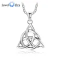 JewelOra – collier avec pendentif en argent Sterling 925 pour femme bijou Vintage Triquetra nœud