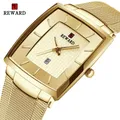 REWARD-Montre à quartz en acier inoxydable pour homme marque de luxe supérieure montres en or