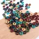 96 pièces perles rondes en bois à grand trou pour bricolage bijoux accessoires de fabrication à la