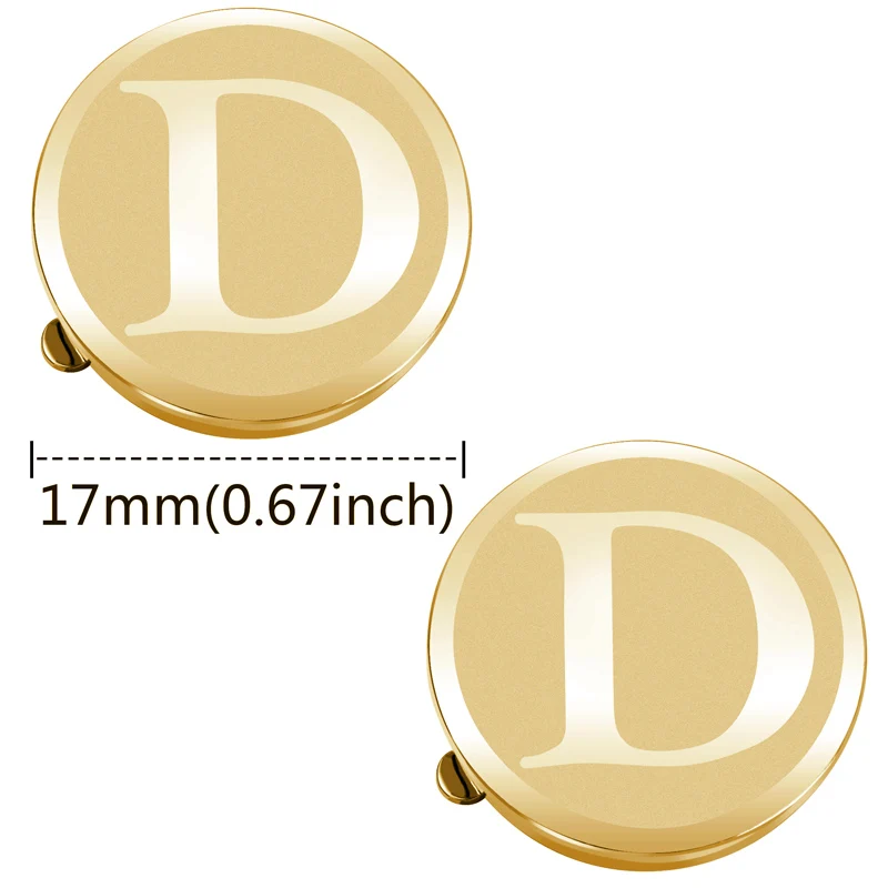 HAWSON boutons de manchette lettre personnalisés boutons initiales personnalisés cadeaux de mariage (boîte cadeau emballée) LOGO hommes couvre boutons chemise homme