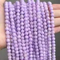 Pierre naturelle de Jades violette perles rondes amples pour la fabrication de bijoux collier 15