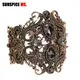 Sunspicems-Bracelet indien rétro vintage pour femme manchette large fleur bracelets de printemps