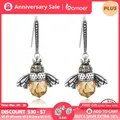 Bamoer – boucles d'oreilles en forme d'abeille jaune pour femmes en argent Sterling 925 en forme