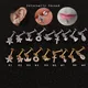 Labret – boucles d'oreilles pour Cartilage 16g Piercing Tragus anneau à lèvres Monroe
