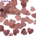 Confettis de Table en forme d'étoile et de cœur couleur or Rose 3cm 100 pièces confettis de