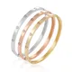 Bracelets pour amoureux en acier inoxydable et zircon de forme cubique doré parfait cadeau pour