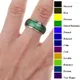 Bagues en acier inoxydable à couleurs changeantes pour hommes et femmes anneaux d'humeur émotion