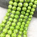 Perles rondes en verre vert 4/6/8/10mm pour bijoux de direction bracelet et collier #18 vente