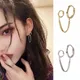 Boucles d'oreilles à Double piercing pour femme européenne et américaine Simple Punk de rue fille