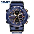 SMAEL – montre de Sport pour homme étanche LED chronomètre numérique grand cadran horloge pour