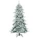 7Ft Snow Flocked Slim Artificial Christmas Fir Tree