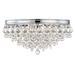 Calypso 6 Light Crystal Teardrop Chrome Ceiling Mount - 20'' W x 9'' H