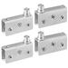 Glass Hinge Stainless Steel Glass Door Pivot Hinge 52x16x26mm , 2 Pair - Middle , 2 pair