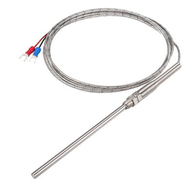 K Type Thermocouple Spring Type Temperature Sensor Probe 2 M Cable 5x100mm Probe - 5mm*100mm*2M