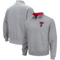 Men's Colosseum Heathered Gray Texas Tech Red Raiders Tortugas Team Logo Quarter-Zip Jacket