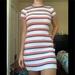 Free People Dresses | Free People Ribbed Striped Dress | Color: Blue/White | Size: Xs