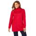 Plus Size Women's Cotton Cashmere Turtleneck by Jessica London in Classic Red (Size 26/28) Sweater