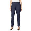Plus Size Women's Essential Flat Front Pant by Catherines in Navy (Size 3XWP)