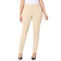 Plus Size Women's Essential Flat Front Pant by Catherines in Sycamore Tan (Size 6X)
