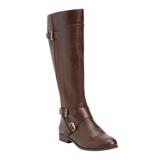 Extra Wide Width Women's The Whitley Wide Calf Boot by Comfortview in Brown (Size 7 1/2 WW)