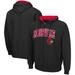 Men's Colosseum Black Louisville Cardinals Arch & Logo 3.0 Full-Zip Hoodie