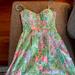 Lilly Pulitzer Dresses | Lilly Pulitzer Fit And Flare, Nwot Never Worn! | Color: Green/Pink | Size: 00