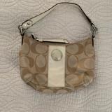 Coach Bags | Coach Demi Jacquard Signature Stripe Shoulder Bag | Color: Cream/Tan | Size: Os