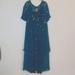 Anthropologie Dresses | Anthropologie Teal Maxi Dress Sequins Lace | Color: Blue/Green | Size: M