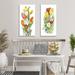 East Urban Home Blooming White & Orange Tulips Flower Blooming White & Orange Tulips Flower - 2 Piece Wrapped Canvas Set Metal | Wayfair