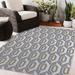 Gray/White 48 x 0.08 in Area Rug - George Oliver Breac Geometric Gold/Gray/Ivory Indoor/Outdoor Area Rug Polyester | 48 W x 0.08 D in | Wayfair