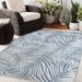 Blue 120 x 96 x 0.08 in Area Rug - Bay Isle Home™ Henthorn Floral Indoor/Outdoor Area Rug Polyester | 120 H x 96 W x 0.08 D in | Wayfair