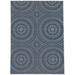 White 36 x 0.08 in Area Rug - Ebern Designs Geometric Navy/Gray Indoor/Outdoor Area Rug Polyester | 36 W x 0.08 D in | Wayfair