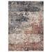 Blue/Brown 55 x 39 x 0.39 in Area Rug - 17 Stories Pandora Abstract Multi Power Loom Rug Polyester/Polypropylene | 55 H x 39 W x 0.39 D in | Wayfair