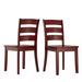 Lark Manor™ Alexa-Mae Solid Wood Ladder Back Side Chair Wood in Red | 36 H x 17.2 W x 20 D in | Wayfair DFFB7D5941DB490AB643337E17084CE2