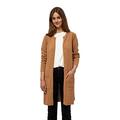 Minus Vibe Lang Stricken Strickjacke | Strickjacke Damen In Braun | Herbst Cardigan Damen | Größe Xs