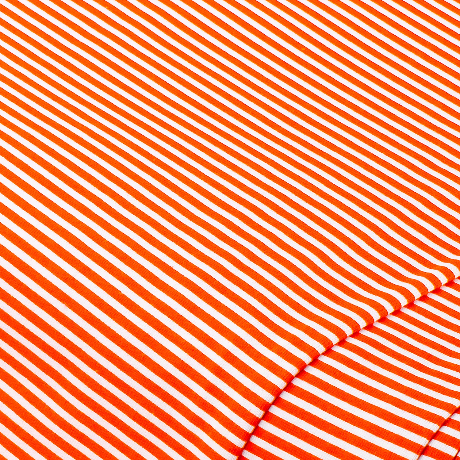 Baumwoll-Jersey Streifen mit Elasthan, rot/weiß