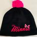 Disney Accessories | Minnie Mouse Beanie | Color: Black/Pink | Size: Osg