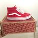 Vans Shoes | Hi-Top Sk8-Hi Canvas Vans | Color: Red/White | Size: 6.5