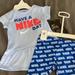 Nike Matching Sets | Nike Baby Girl Dress/Short Set - Nwt -Size 6m | Color: Blue | Size: 6mb
