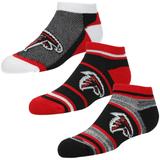 Youth For Bare Feet Atlanta Falcons 3-Pack Cash Ankle Socks