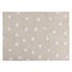 Tapis Lavable à pois blancs en coton beige 120x160