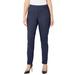 Plus Size Women's Essential Flat Front Pant by Catherines in Navy (Size 0XWP)