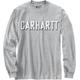 Carhartt Workwear Logo Chemise à manches longues, gris, taille XL