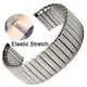 Bracelet artificiel astique Télescopique en Acier Inoxydable 20mm 22mm Métal Argent Noir 256 Poli